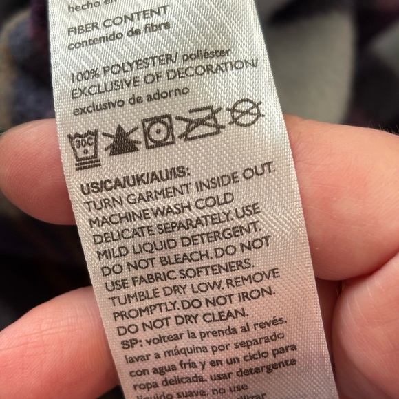 Eddie Bauer Women’s XXL Microfleece Button Up Shirt Shacket Plaid Cabincore EUC - Picture 10 of 10